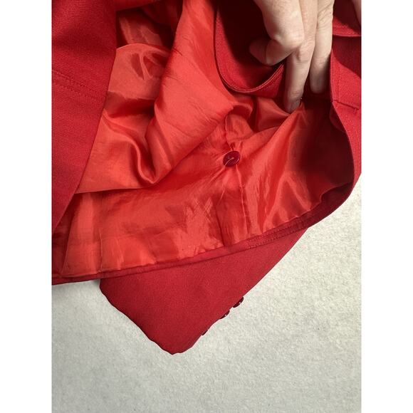 Vintage DaRue California Red Blazer Size Womens 12 Long Sleeves Work - Picture 9 of 11